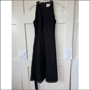 Charles Henry Black Eyelet Dress XSP